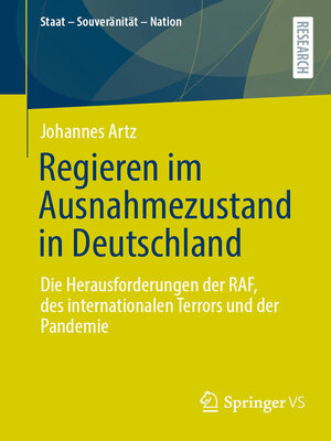 cover image of Regieren im Ausnahmezustand in Deutschland